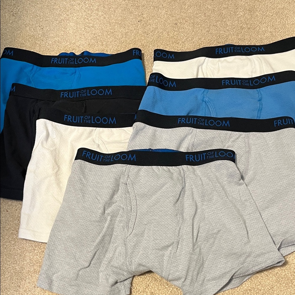 7 pairs boy fruit of the loom underwear